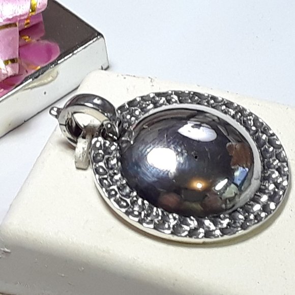 Vintage Classy Vosca Sterling Silver Polished Dome & frame Enhancer/Pendant18424 - Picture 2 of 5